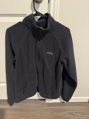 Columbia Black Full-Zip Hooded Fleece Jacket